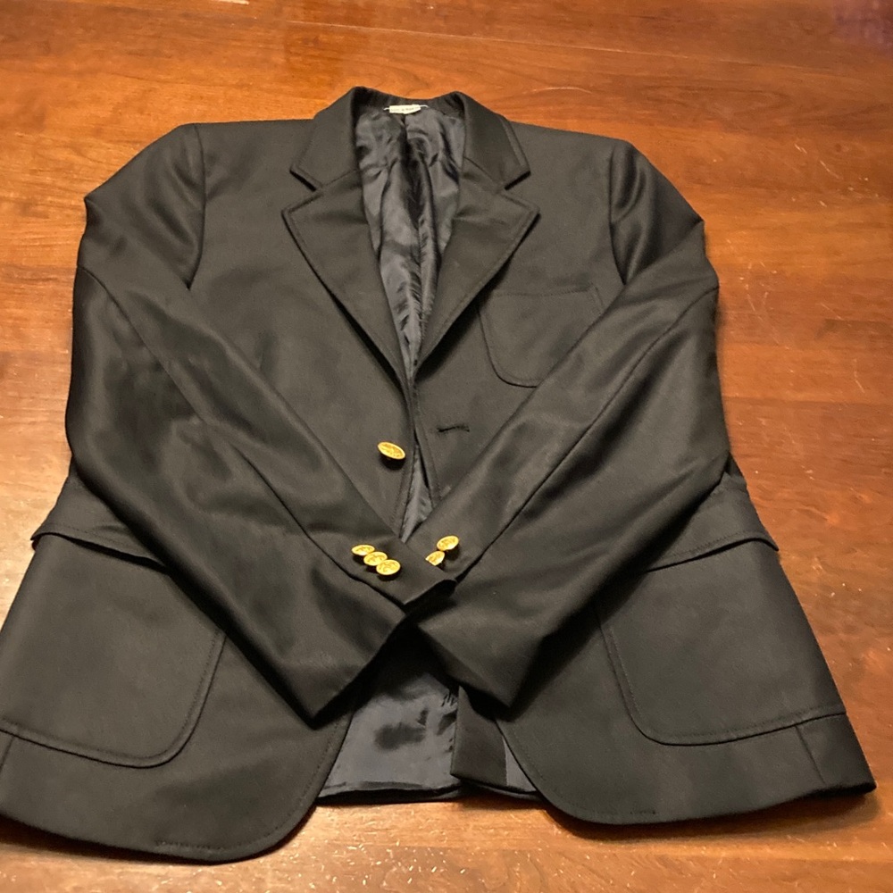 Brooks Brothers Black Jacket with Red Embroidery